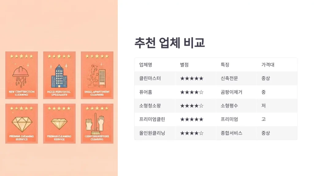 광주 입주청소 추천 업체 비교