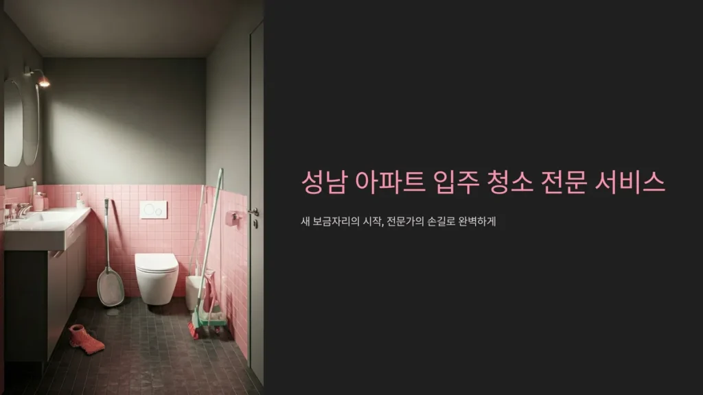 성남 입주청소 아파트 전문 서비스