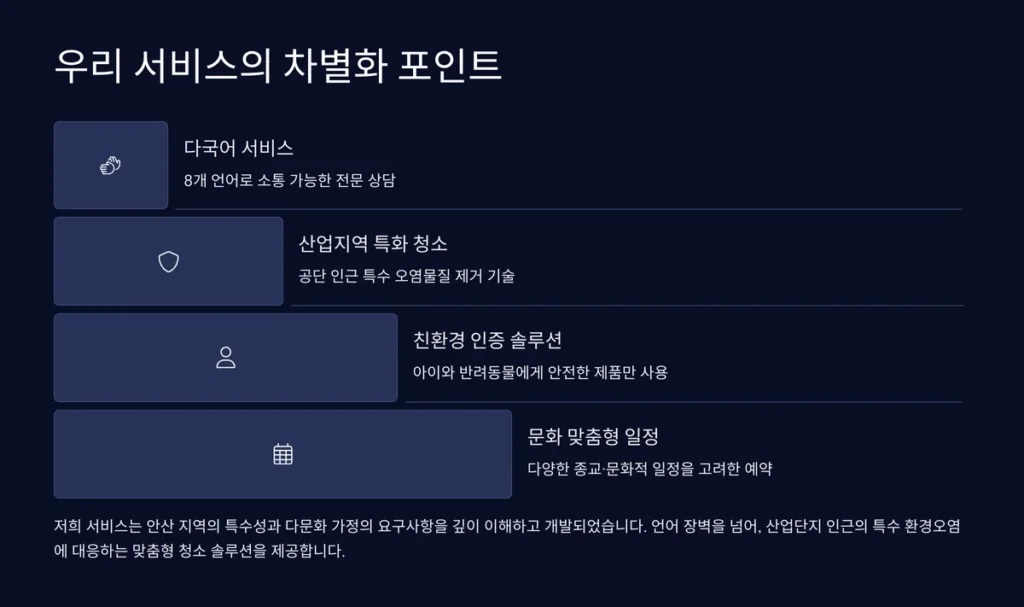 안산 입주청소 차별화 포인트