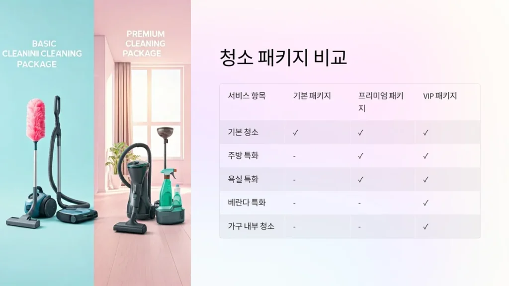 용인 입주청소 패키지 비교