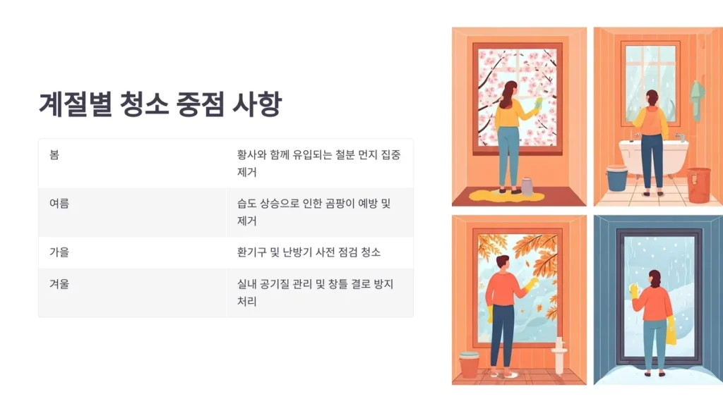 포항 입주청소 계절별 중점 청소사항